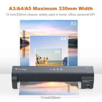 Bonsaii 13 Inch Laminator Machine with Never Jam Technology, Laminator Machine 11x17 Inch with Laminating Sheets, Laminating Machine for Home, Office, and Classroom Organization Supplies - L318-A
