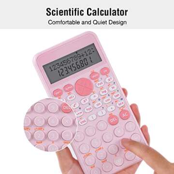 EooCoo 2-Line Standard Scientific Calculator, Cute Desk Accessories, Portable and Cute School Office...