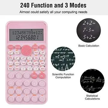 EooCoo 2-Line Standard Scientific Calculator, Cute Desk Accessories, Portable and Cute School Office Supplies, Suitable for Primary School to College Student Use