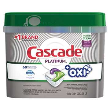 Cascade Platinum Dishwasher Action Pacs for Clean Dishes
