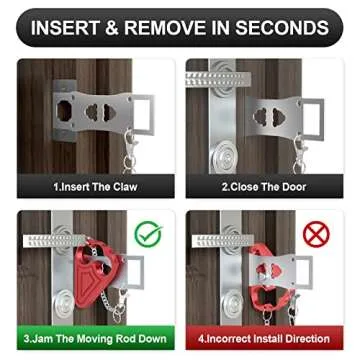 Portable Door Lock for Security - Travel Safely Anywhere