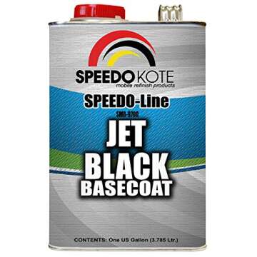 Speedokote Jet Black Automotive Basecoat - Premium Finish in One Gallon