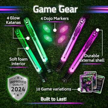 Ninja Toys Meet Samurai Swords in Glow Battle | Ninja Toys for Boys | Ages 8-12+, 2-4 Players | Kids Sword Game | Glow in The Dark Games | Glow Swords for Kids 8-12+ | A Thrilling Ninja Sword Game!