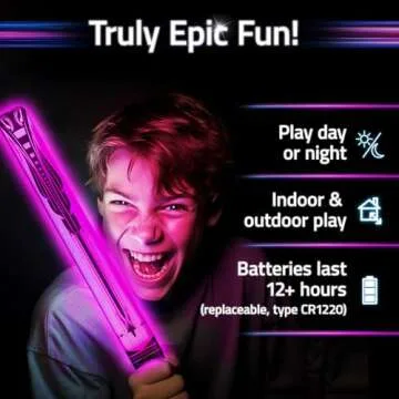 Ninja Toys Meet Samurai Swords in Glow Battle | Ninja Toys for Boys | Ages 8-12+, 2-4 Players | Kids Sword Game | Glow in The Dark Games | Glow Swords for Kids 8-12+ | A Thrilling Ninja Sword Game!