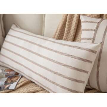 Boho Lumbar Throw Pillow Cover - Elegant & Versatile