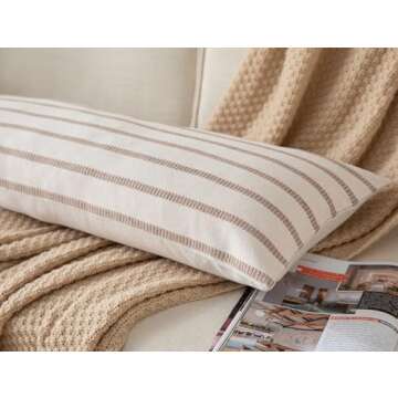 Boho Lumbar Throw Pillow Cover - Elegant & Versatile