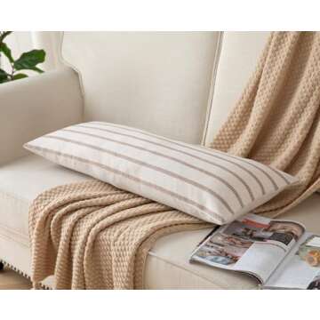 Boho Lumbar Throw Pillow Cover - Elegant & Versatile