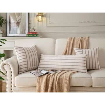 Boho Lumbar Throw Pillow Cover - Elegant & Versatile