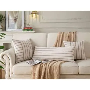 Boho Lumbar Throw Pillow Cover - Elegant & Versatile