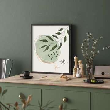 Sage Green Boho Wall Decor Poster Set for Home