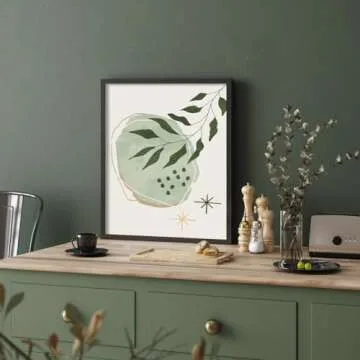 Sage Green Boho Wall Decor Poster Set for Home