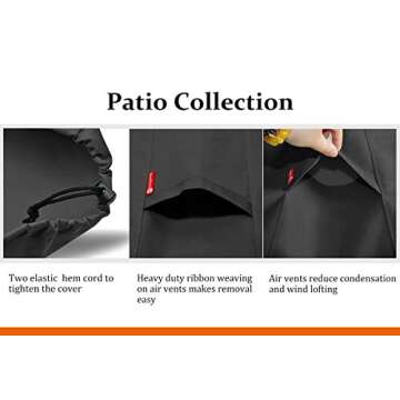 SheeChung Fire Pit Cover - Waterproof 600D Heavy Duty Square Patio Fire Pit Table Cover Black (Square - 28"L x 28"W x 25"H)-Fits 24-28 inch Fire Pit Table Cover