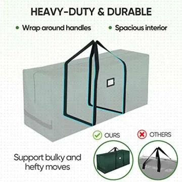 BALEINE 7.5 ft Christmas Tree Storage Bag with Zippers