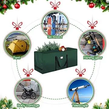 BALEINE 7.5 ft Christmas Tree Storage Bag with Zippers