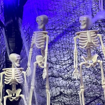 MUXIUNT 16 Pcs Halloween Mini Skeleton Figurine Decoration