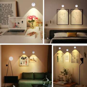 LEASTYLE Battery Operated Spotlight with Remote Control