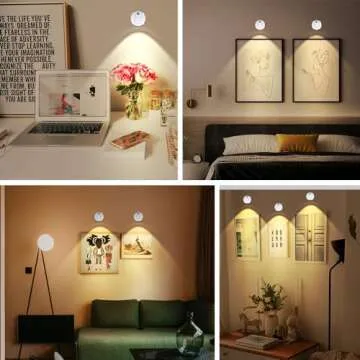 LEASTYLE Battery Operated Spotlight with Remote Control