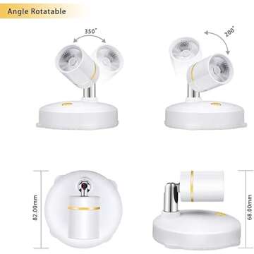 LEASTYLE Battery Operated Spotlight with Remote Control