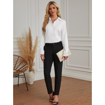 Sexy White Collared Blouse Bodysuit for Women