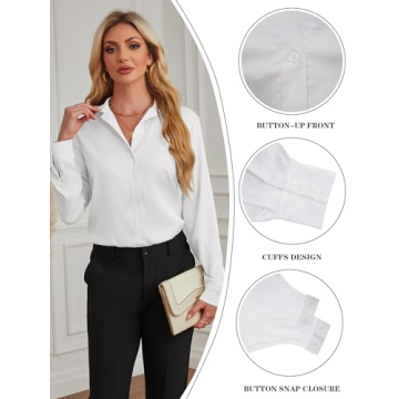 Sexy White Collared Blouse Bodysuit for Women