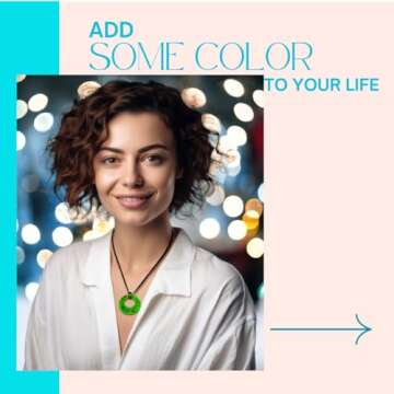 BESHEEK Handmade Murano Inspired Blown Abstract Glass Lampwork Art Pendant Necklace for Women Handcrafted Artisan Hypoallergenic Italian Style Jewelry (Oval Green Foil and Glass)