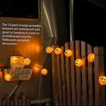 Halloween Pumpkin Lantern String Lights for Spooky Decor