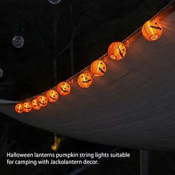 Halloween Pumpkin Lantern String Lights for Spooky Decor