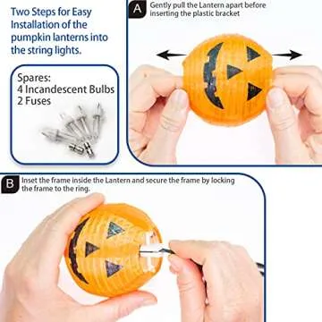 Halloween Pumpkin Lantern String Lights for Spooky Decor