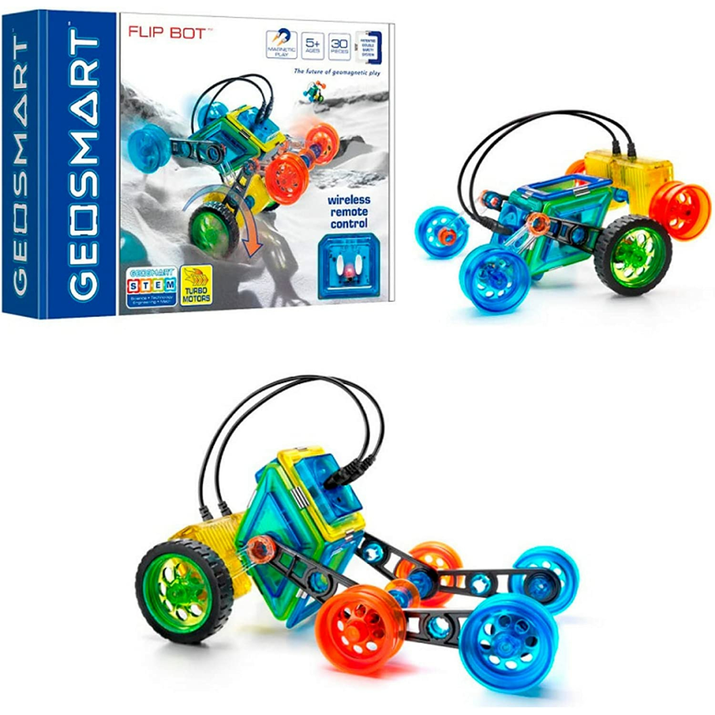 GeoSmart Flip Bot Remote-Controlled Magnetic Vehicle Set