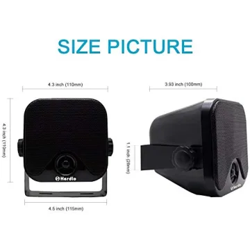 Heavy Duty Waterproof 4 Inch Marine Speakers for Any Vehicle