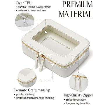 Popvibe Clear Makeup Case TSA-Approved Travel Organizer