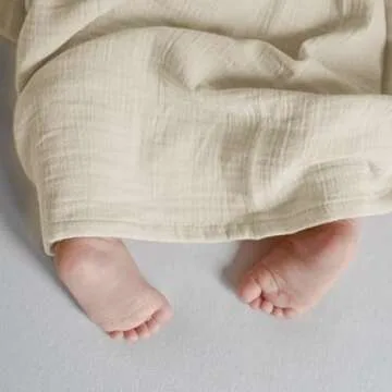 JELLYMONI Muslin Swaddle Blankets for Unisex, 2 Pack Newborn Receiving Blanket, Large 47 x 47 inches Soft Breathable Muslin Baby Blanket for Newborn Boys & Girl