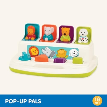 Interactive Battat Pop-Up Pals Cause-and-Effect Toy for Toddlers