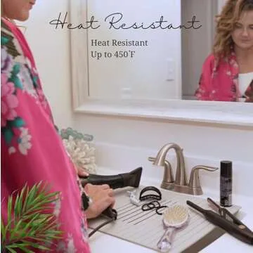 Top-it Sink Mat - Heat Resistant Bathroom Organizer