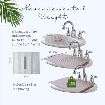 Top-it Sink Mat - Heat Resistant Bathroom Organizer