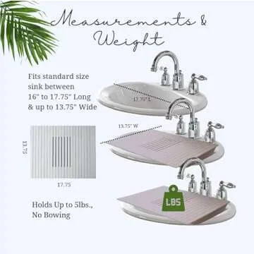 Top-it Sink Mat - Heat Resistant Bathroom Organizer