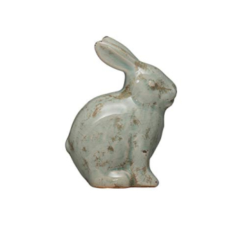 Whimsical Aqua Rabbit Figurine - Perfect for Easter Decor & Gifts