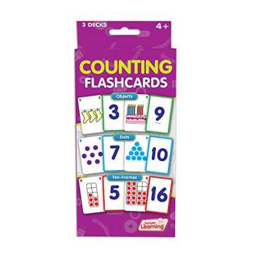 Junior Learning JL210 Counting Flashcards for Kids - Interactive Learning Set
