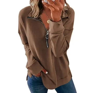 Stylish and Comfy PRETTYGARDEN Women's 1/4 Zip Pullover in Multiple Colors