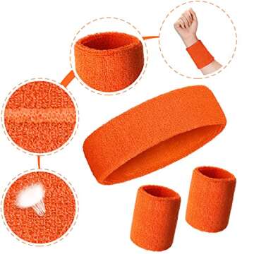 Bememo Neon Sports Sweatbands Set - For Active Lifestyles