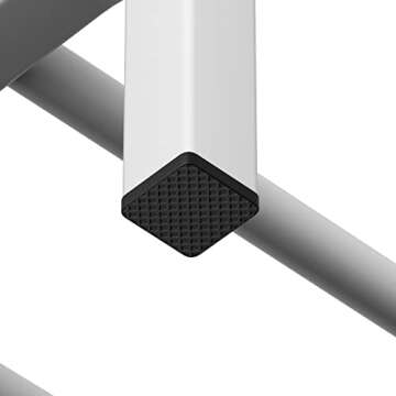 YAYI Clothes Rack Clothes Rail Metal Garment Rack Clothes Hanger Stand with Top Rod and Lower Storage,White