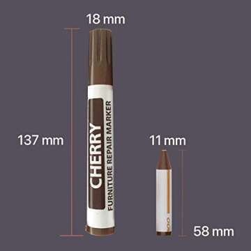 Furniture Repair Wood Repair Markers Touch Up Repair Pen-Markers and Wax Sticks,for Stains,Scratches,Wood Floors,Tables,Carpenters,Bedposts (17 Furniture Markers)