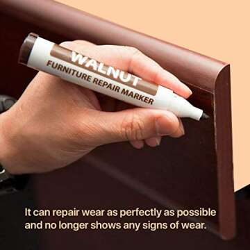 Furniture Repair Wood Repair Markers Touch Up Repair Pen-Markers and Wax Sticks,for Stains,Scratches,Wood Floors,Tables,Carpenters,Bedposts (17 Furniture Markers)