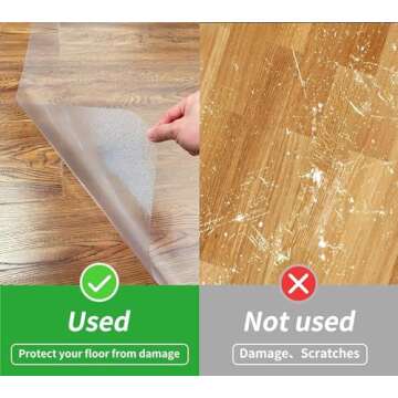 SHAREWIN Office Chair Mat for Hardwood Floors - 36"x47" Desk Chair Mats Home Floor Protector Heavy Duty - Easy Clean