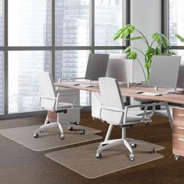SHAREWIN Office Chair Mat for Hardwood Floors - 36"x47" Desk Chair Mats Home Floor Protector Heavy Duty - Easy Clean