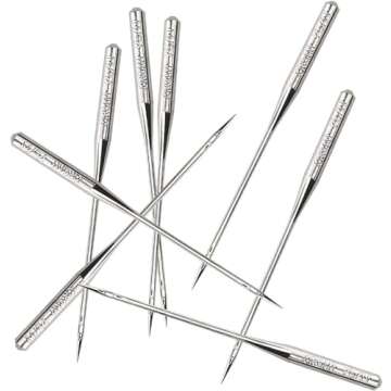 50 PCS Embroidery Sewing Machine Needles for Brother Size 75/11 130/705H HAx1 Sewing Needles for Brother Sewing Machine (5 Pack of 10 Needles)