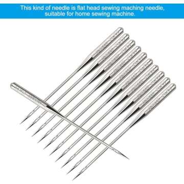 50 PCS Embroidery Sewing Machine Needles for Brother Size 75/11 130/705H HAx1 Sewing Needles for Brother Sewing Machine (5 Pack of 10 Needles)