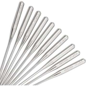 50 PCS Embroidery Sewing Machine Needles for Brother Size 75/11 130/705H HAx1 Sewing Needles for Brother Sewing Machine (5 Pack of 10 Needles)
