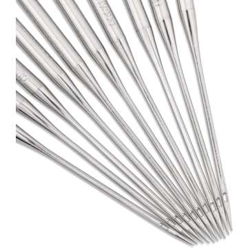 50 PCS Embroidery Sewing Machine Needles for Brother Size 75/11 130/705H HAx1 Sewing Needles for Brother Sewing Machine (5 Pack of 10 Needles)