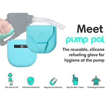 Pump Pal Reusable Fueling Glove | Protect Hands from Filthy Gas Pump Handles and Keypads | Easy Install, Attaches with Magnets Inside Your Gas Tank | Universal Size, One Hand Easy Slip-On | (Blue)